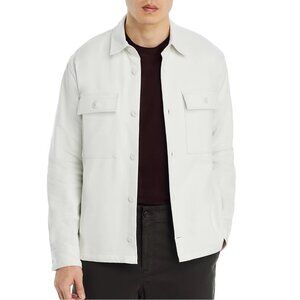 Vince Men's Double Face Cotton Pocket Workwear Style LS Shirt Jacket Alabaster
